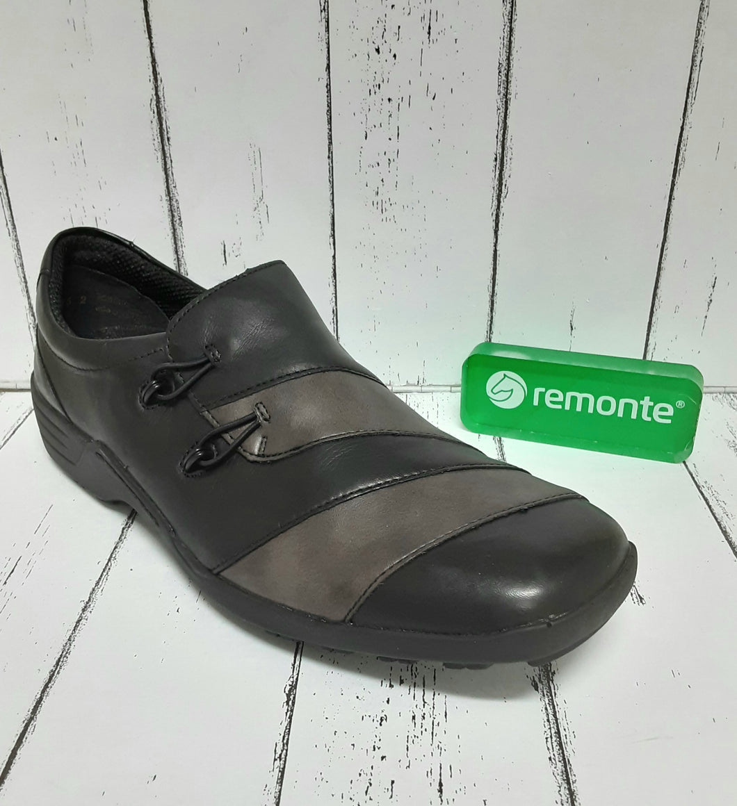 REMONTE - D0525-01 - SLIP ON SHOE - Black/Bronze Combi