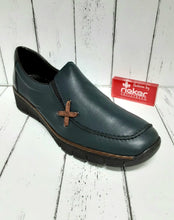 Load image into Gallery viewer, RIEKER - 53783-14 - SLIP ON WEDGE SHOE - Blue