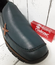 Load image into Gallery viewer, RIEKER - 53783-14 - SLIP ON WEDGE SHOE - Blue