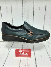 Load image into Gallery viewer, RIEKER - 53783-14 - SLIP ON WEDGE SHOE - Blue