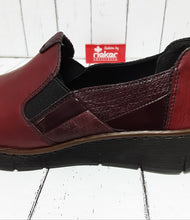 Load image into Gallery viewer, RIEKER - 53754-35 - SLIP ON WEDGE SHOE - Red
