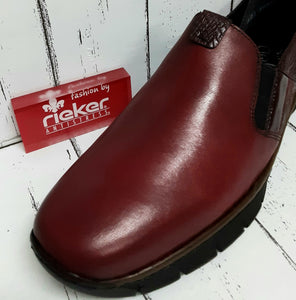 RIEKER - 53754-35 - SLIP ON WEDGE SHOE - Red