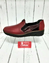 Load image into Gallery viewer, RIEKER - 53754-35 - SLIP ON WEDGE SHOE - Red