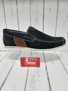 RIEKER - 09762-14 - SLIP ON SUEDE SHOE - Blue