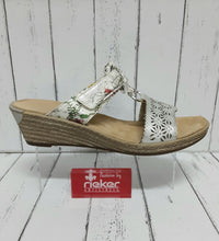 Load image into Gallery viewer, RIEKER - 62427-80 - SLIP ON WEDGE - White/Silver Multi