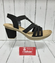 Load image into Gallery viewer, RIEKER - 66506-00 - SLIP ON SANDALS - Black