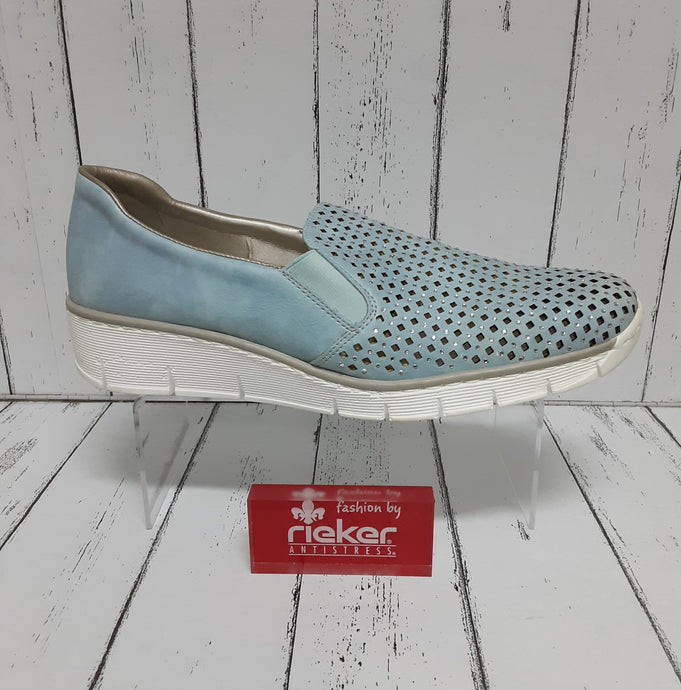 RIEKER - 537A6-10 - SLIP ON SHOE - Blue