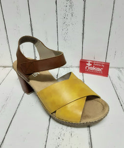 RIEKER - 665H1-68 - HEEL SANDAL - Yellow