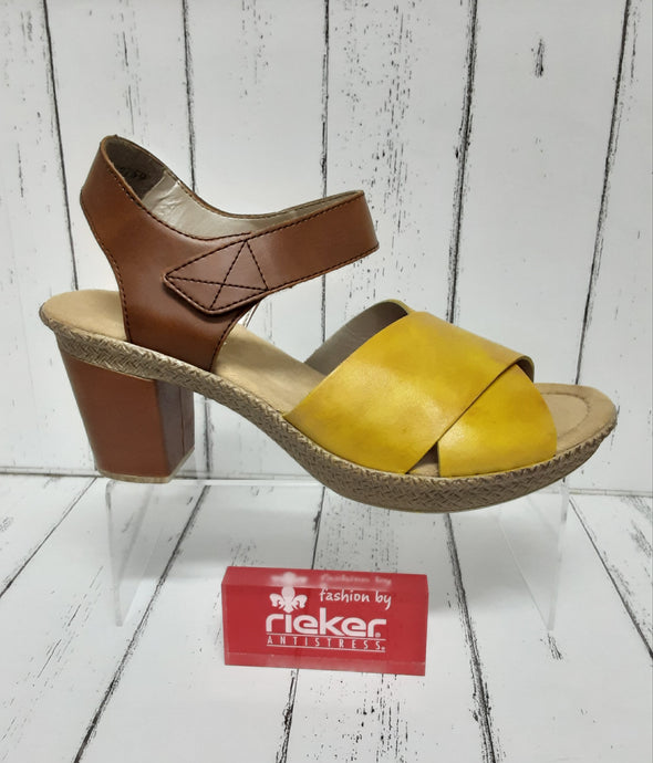 RIEKER - 665H1-68 - HEEL SANDAL - Yellow