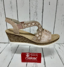 Load image into Gallery viewer, RIEKER - 61916-31 - SLING BACK WEDGE SANDAL - Rosa