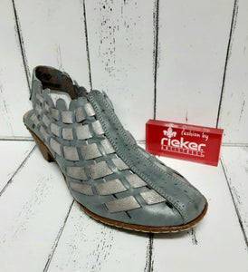 RIEKER - 46778-13 - SLIP ON SHOE/SANDAL - Blue Combination