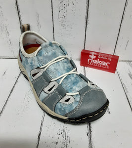 RIEKER - L0561-12 -  SLIP ON TRAINER - Blue