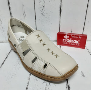 RIEKER - 41385-62 - SLIP ON SHOE - Beige Combi
