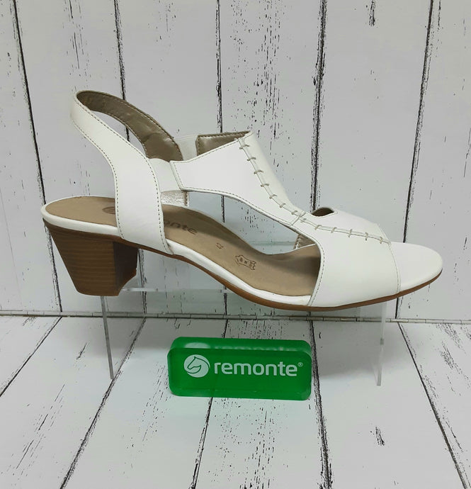 REMONTE - R9252-80 - STRAP HEELED SANDAL - White
