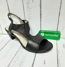 Load image into Gallery viewer, REMONTE - R9252-01 - STRAP HEELED SANDAL - Black