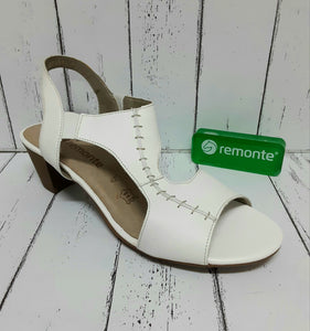 REMONTE - R9252-80 - STRAP HEELED SANDAL - White