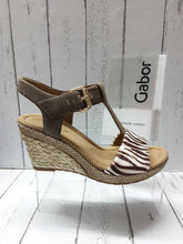 Load image into Gallery viewer, GABOR - 22.824.22 - STRAPPY WEDGE SANDAL - Zebra/Fango