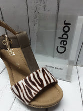 Load image into Gallery viewer, GABOR - 22.824.22 - STRAPPY WEDGE SANDAL - Zebra/Fango