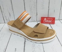Load image into Gallery viewer, RIEKER - 67490-60 - MULE/SLIP ON WEDGE SANDALS - Sand (Beige)