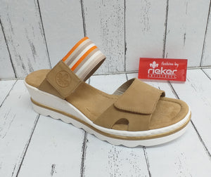 RIEKER - 67490-60 - MULE/SLIP ON WEDGE SANDALS - Sand (Beige)