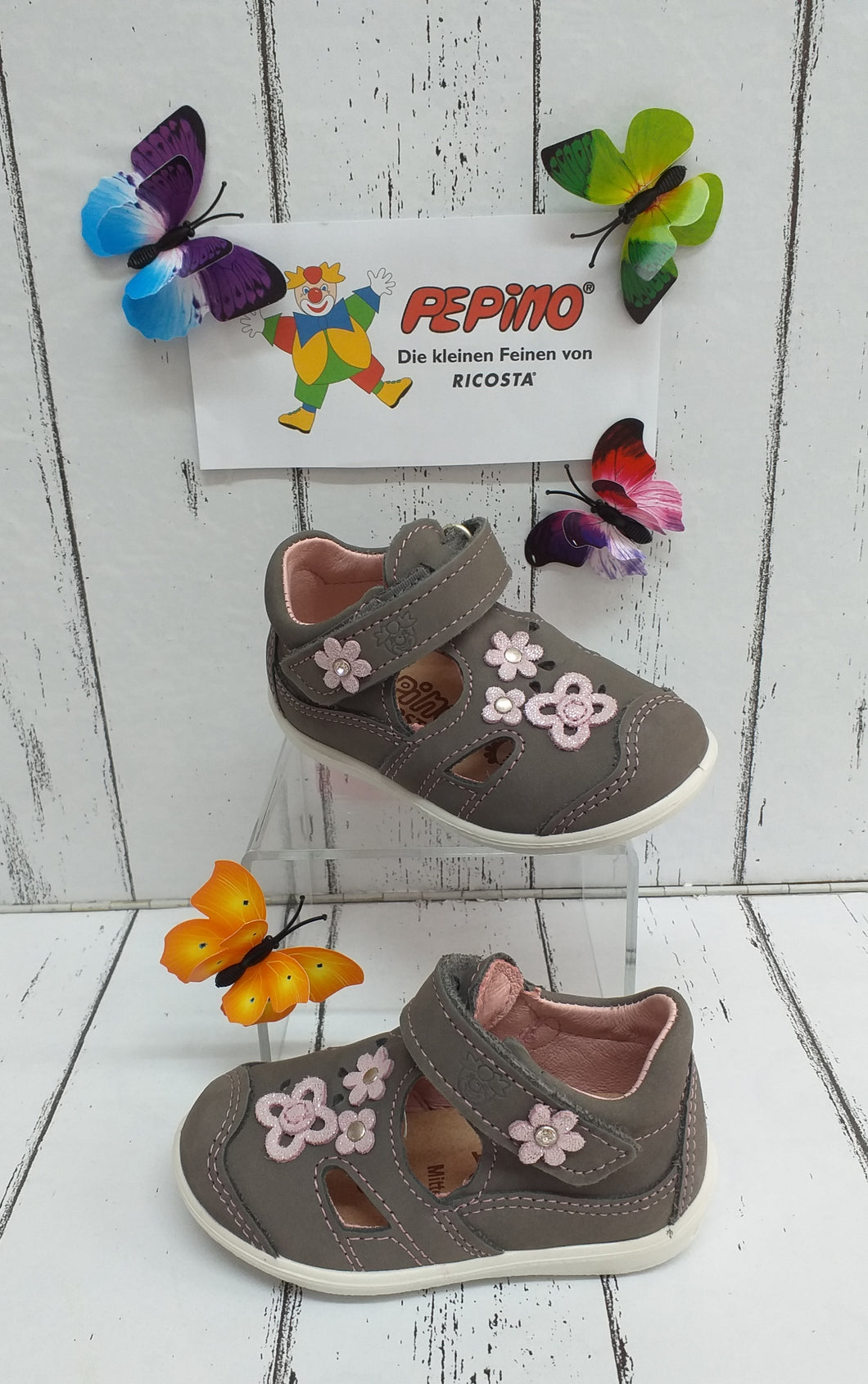RICOSTA - 1829700/457 - EDISA - Touch Fastening SHOE - Grey