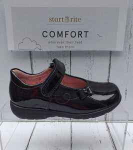 START-RITE - PAPER - 1124-3 - STRAP SHOE - Black Patent Leather