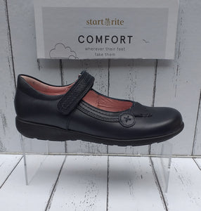 START-RITE - STONE - 3239-9 - STRAP SHOE - Navy Leather