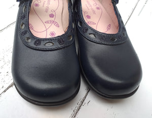 START-RITE - SCISSORS - 2194-9 - STRAP SHOE - Navy Leather