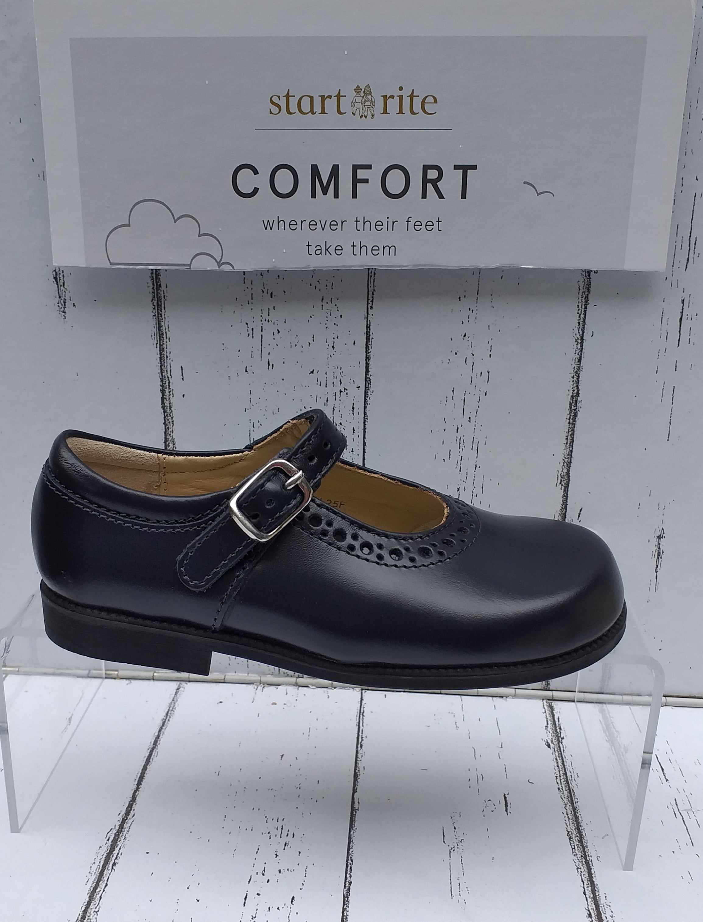 START-RITE LOUISA 1018-9 STRAP SHOE Navy Leather – Sue at