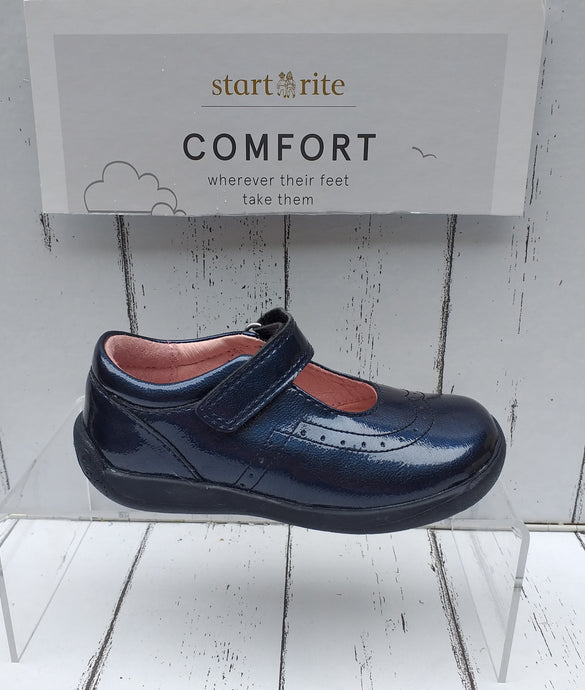 START-RITE - SR ALICE - 0373-9 - STRAP SHOE - Navy Blue Patent