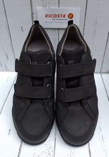 Load image into Gallery viewer, RICOSTA - TIMO - 37300/090 - TWO STRAP SHOE - Black Waxed Nubuck Leather