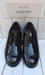 START-RITE - BROGUE PRI - 2745-3 - LACE UP SHOE - Black Patent Leather