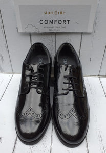 START-RITE - BROGUE SNR - 3503-3 - LACE UP SHOE - Black Patent Leather