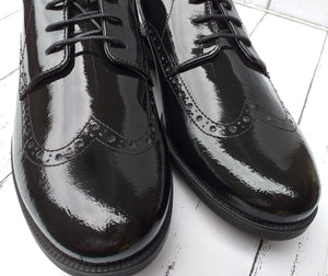 START-RITE - BROGUE SNR - 3503-3 - LACE UP SHOE - Black Patent Leather