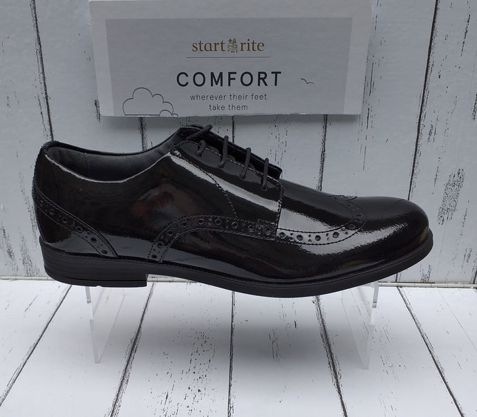 START-RITE - BROGUE SNR - 3503-3 - LACE UP SHOE - Black Patent Leather