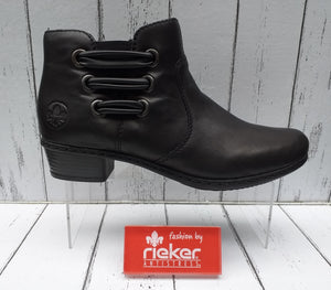 RIEKER - Y07B0-00 - LADIES ANKLE BOOT - Black