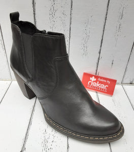 RIEKER - 55284-00 - HEELED BOOT - Black