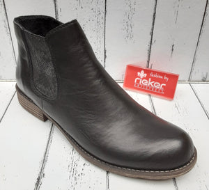 RIEKER - 74786-00 - ANKLE BOOT - Black Combination