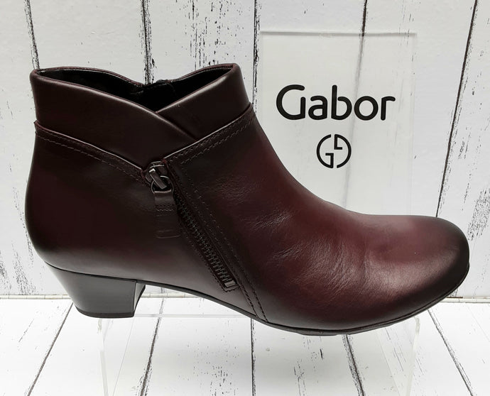 GABOR - 35.634.25 - ANKLE BOOT - Leather - Wine