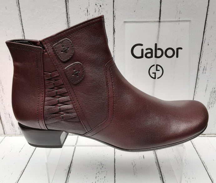 GABOR - 56.643.24 - ANKLE BOOT - Leather - Dark Merlot