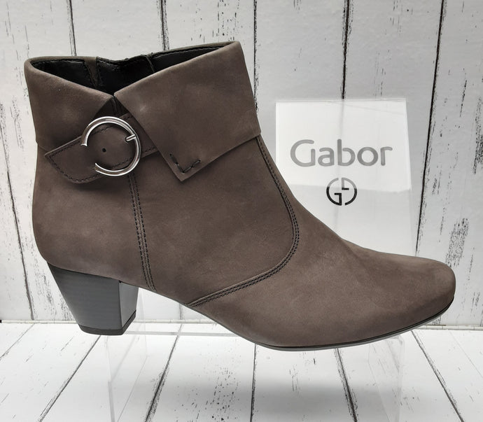 GABOR - 92.823.30 - ANKLE BOOTS - Nubuck Leather - Anthracite Grey