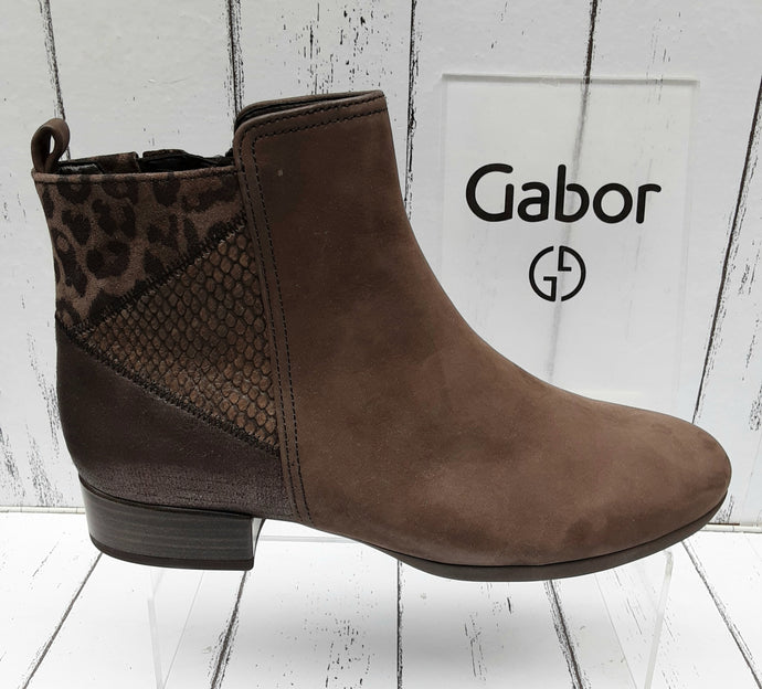 GABOR - 32.716.30 - ANKLE BOOT - Leather - Anthracite (Grey/Taupe)