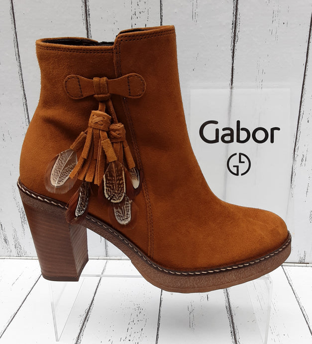 GABOR - 55.720.14 - ANKLE BOOTS - Suede Leather - Copper