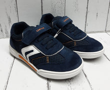 Load image into Gallery viewer, GEOX -  (Medium) - J POSEIDO BOY11 - Touch Fastening Sneaker - Navy/Orange