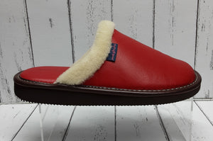 MOSHULU - 150003  - ADELE - MULE SLIPPER - Red Leather