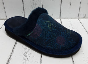 MOSHULU - 120643  - LEIGH SUNFLOWER - MULE SLIPPER - Blue Multi