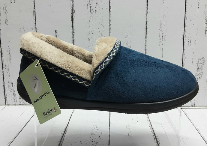 PADDERS - 460/29 - MELLOW SLIPPER (Wide Fitting - 2E) - Denim Blue