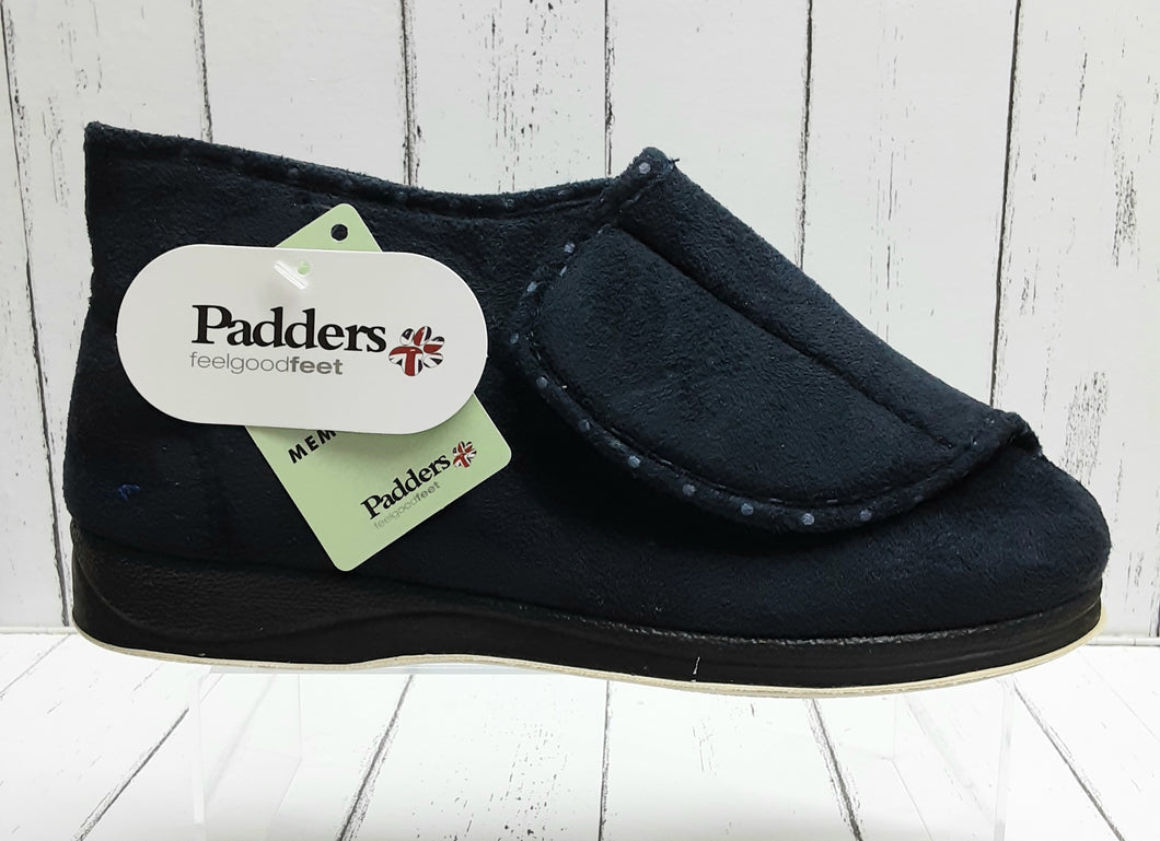 PADDERS - 449/24 - CHERISH BOOT SLIPPER (Wide Fitting - 2E) - Navy