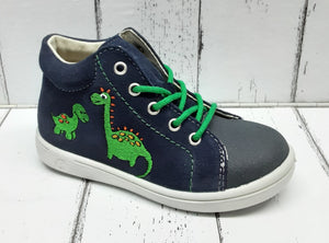 RICOSTA - 2601402/170 (Medium) - ANDY Lace up Boot - Navy (Dinosaur)