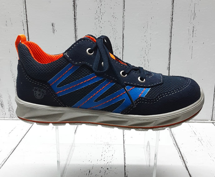 RICOSTA - 2100802/180 - PHIL - (Medium) Lace Up Trainer style Shoe - Ocean/Orange